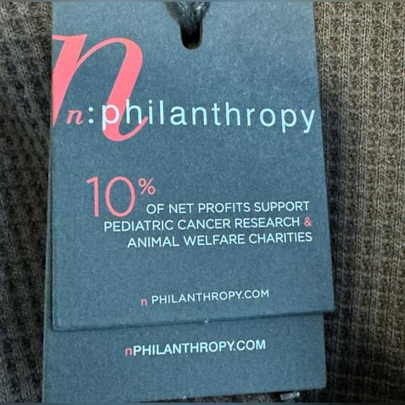 n:philanthropy Women’s ORLY Ribbed 1/4 Zip Pullover Chocolate Brown Size Medium - Picture 9 of 10